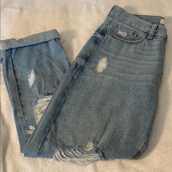 NWOT Just Black Denim Ripped High Waist GF Jeans - Picture 2 of 4